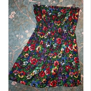 Forever 21 Strapless Floral Dress with Charm Braclete included